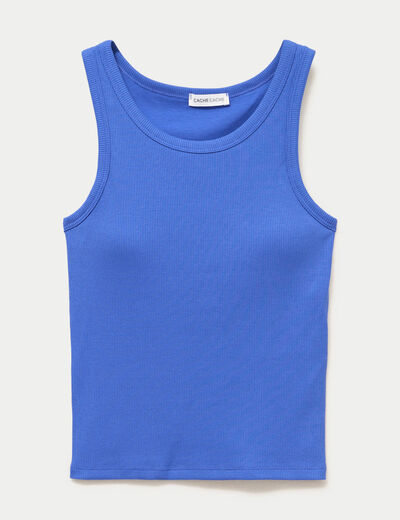 D&eacute;bardeur c&ocirc;tel&eacute; avec brassi&egrave;re int&eacute;gr&eacute;e bleu electrique femme