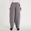 Pantalon bootcut taille basse gris femme