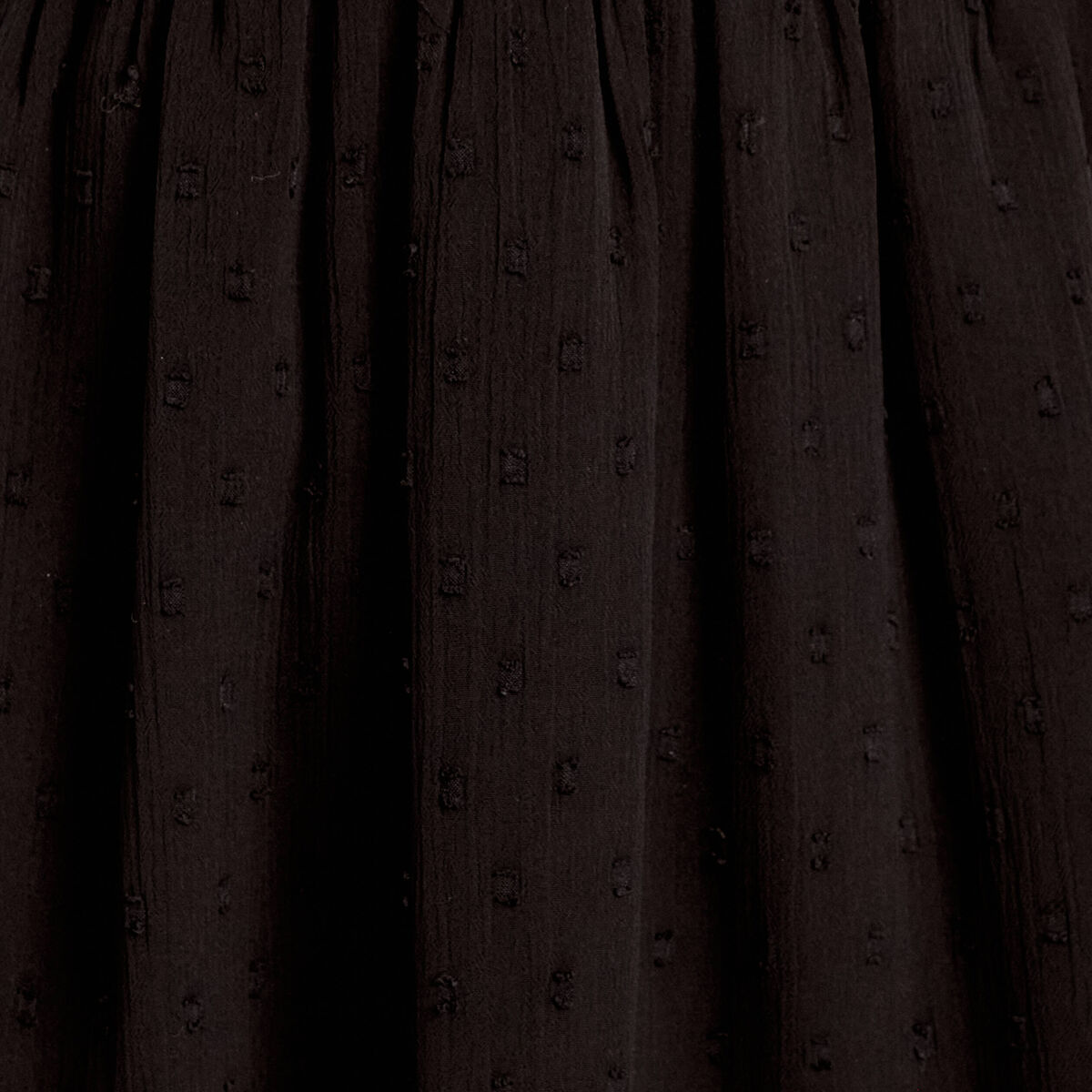 Robe évasée plumetis noir femme