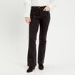 Jeans flare poches plaquées denim noir femme