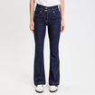 Jeans bootcut taille haute denim brut femme