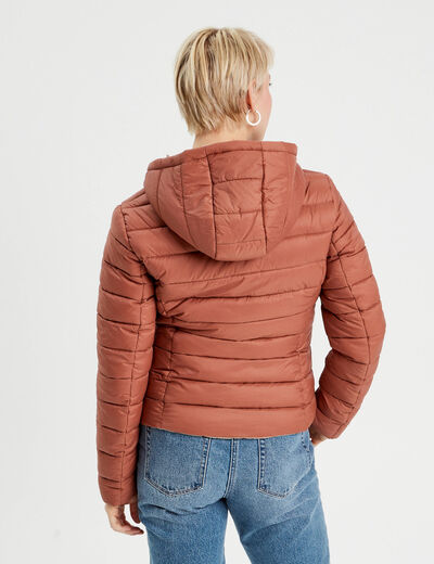 Doudoune réversible capuche blanc femme
