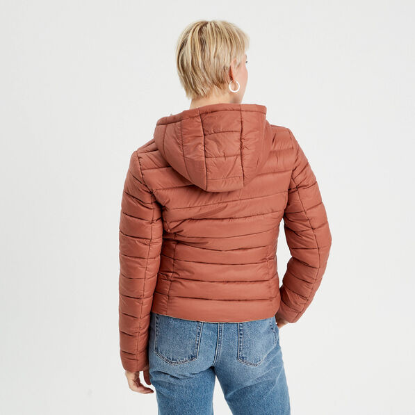 Doudoune réversible capuche blanc femme