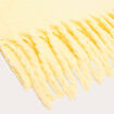 Écharpe avec franges jaune clair femme