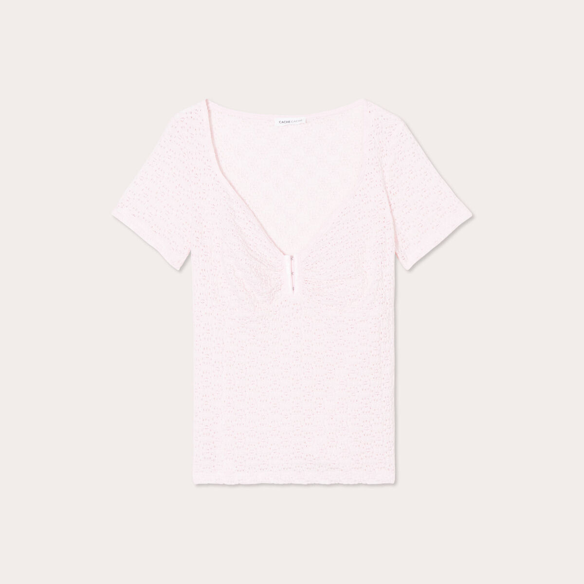 T-shirt manches courtes rose femme