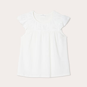 Blouse sans manches blanc femme