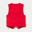 Gilet cintr&eacute; sans manches col v rouge femme