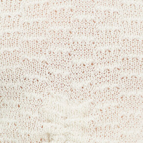 T-shirt manches courtes ajouré creme femme