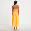 Robe longue &eacute;vas&eacute;e &agrave; fines bretelles orange clair femme