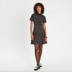 Robe pull manches courtes noir femme