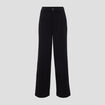Pantalon droit large noir femme