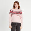 Pull manches longues rose pastel femme