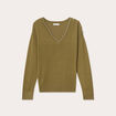 Pull manches longues vert foncé femme
