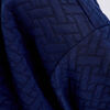 Manteau droit manches longues bleu marine femme