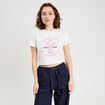 T-shirt cropped blanc femme