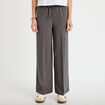 Pantalon large taille standard gris femme