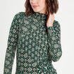 T-shirt col montant vert femme