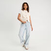 Veste matelassée nouée ecru femme