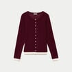 Doudou col rond manches longues bordeaux femme