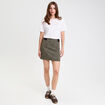 Jupe trap&egrave;ze courte taille standard noir femme