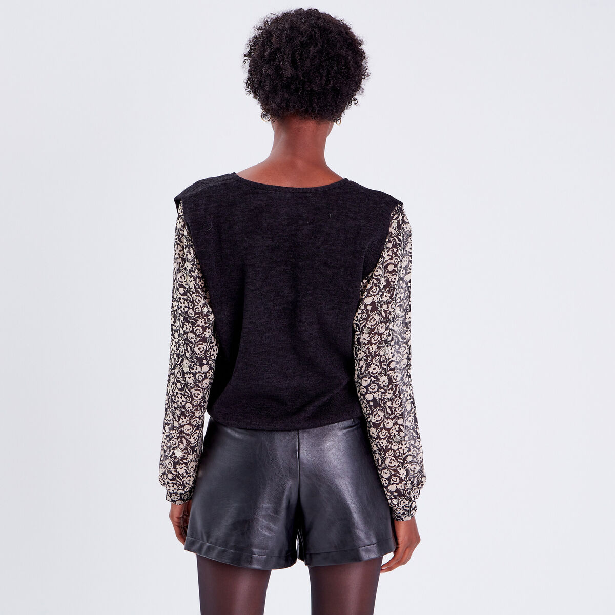 T-shirt manches longues noir femme