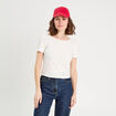T-shirt broderie anglaise ecru femme