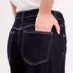 Jean wide leg taille standard denim brut femme