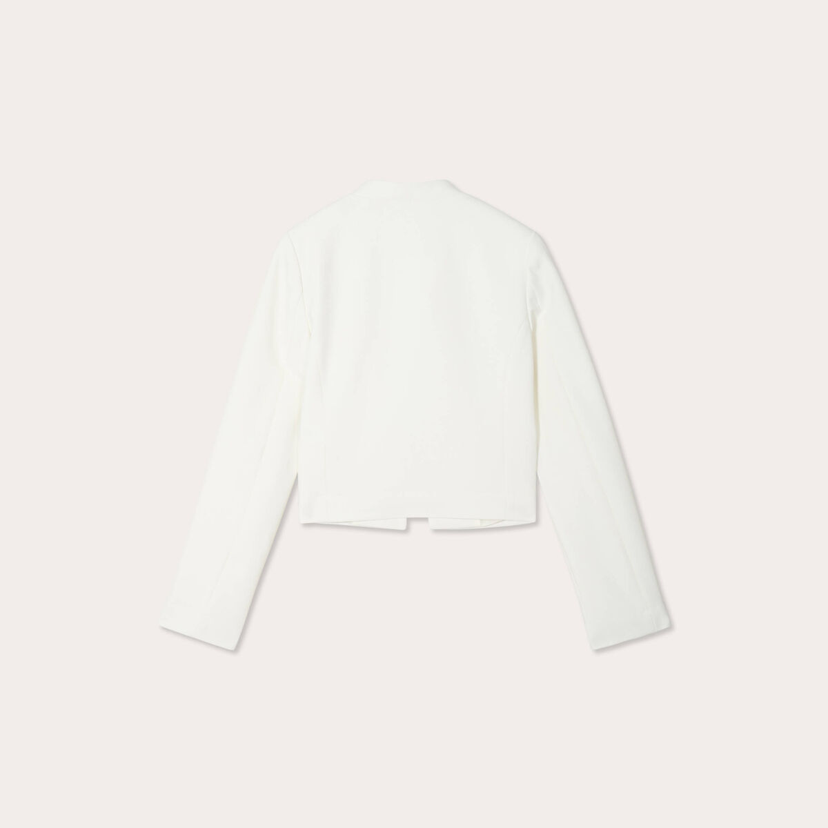 Veste col mao ecru femme