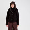 Manteau style dufflecoat noir femme