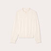 Blouse d&eacute;tails volants ecru femme