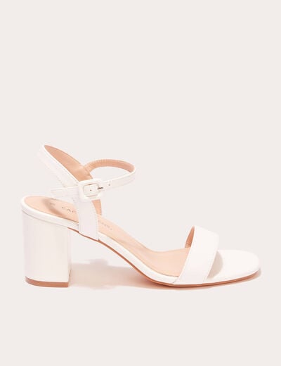 Sandales à talons blanc femme