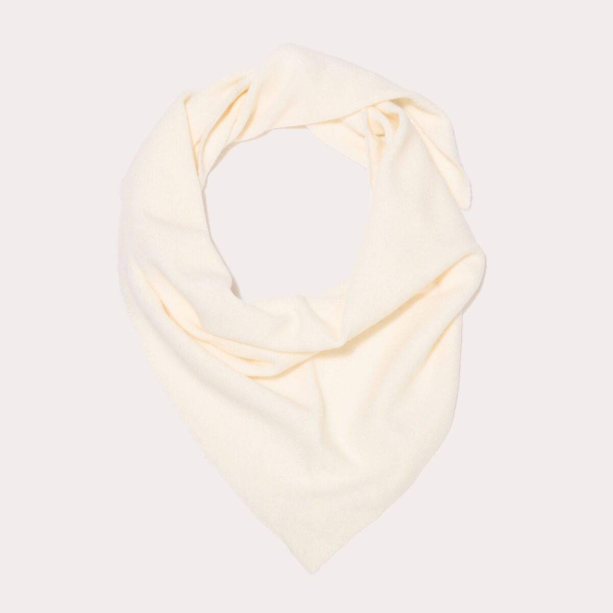 Foulard triangle ecru femme