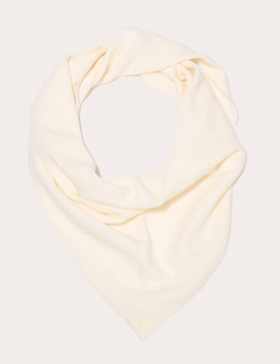 Foulard triangle ecru femme