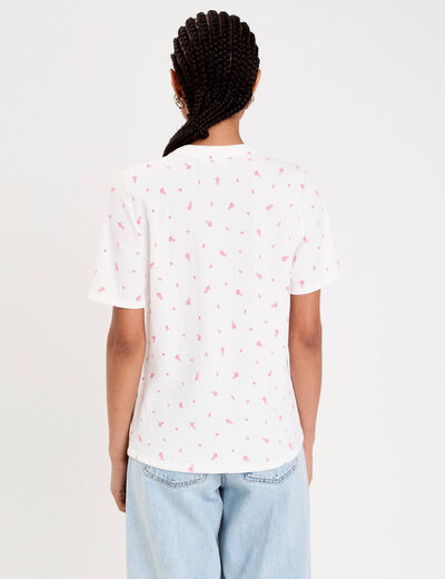 Blouse manches courtes blanc femme