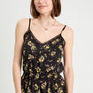 Robe patineuse bretelles fines noir femme
