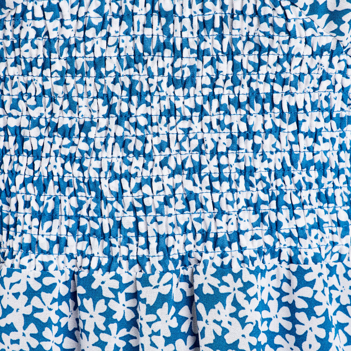 Robe évasée manches courtes bleu marine femme