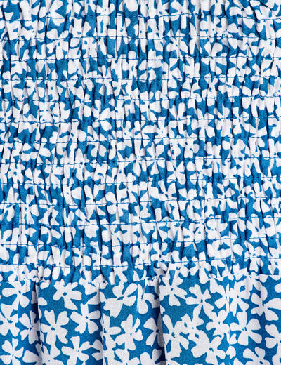 Robe évasée manches courtes bleu marine femme