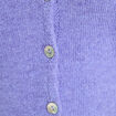 Gilet boutonné avec col en V bleu violet femme