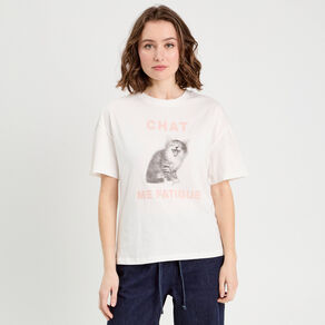 T-shirt manches courtes blanc femme
