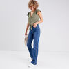 jeans flare taille haute denim stone femme