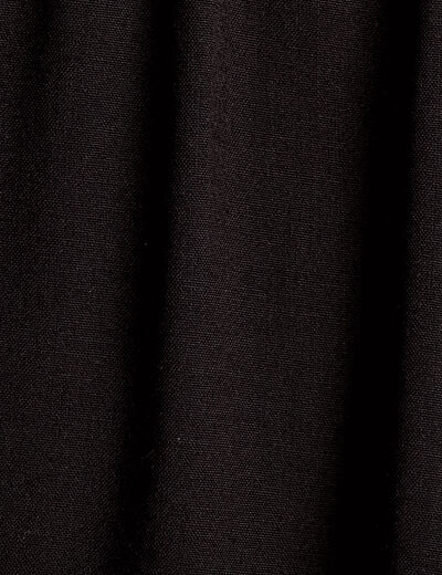 Robe évasée manches courtes noir femme