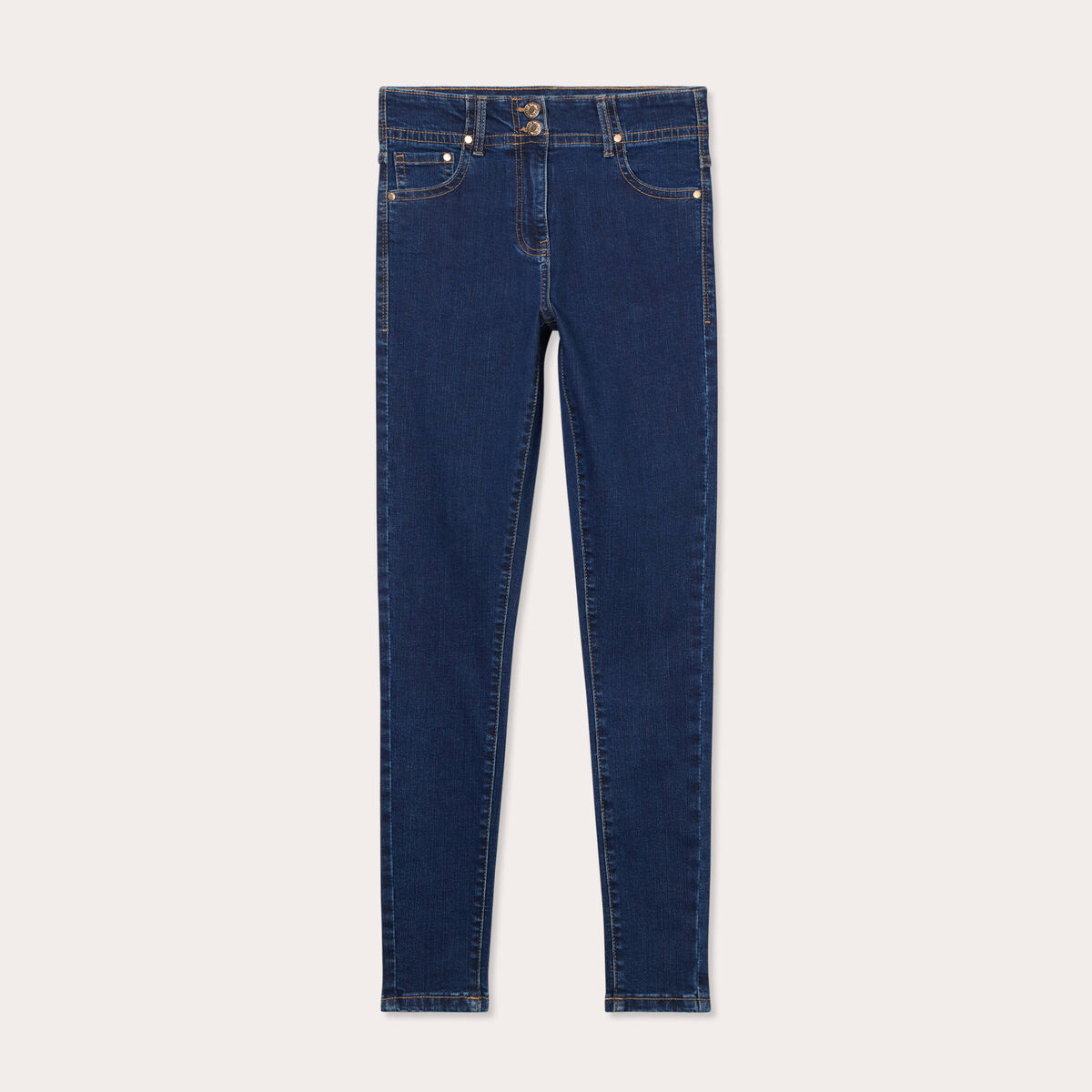 Jeans skinny 5 poches denim brut femme