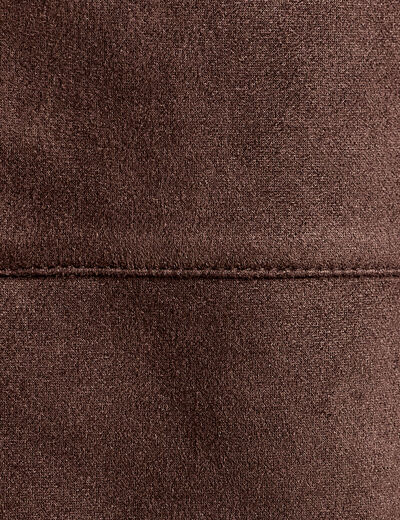 Veste suédine droite marron foncé femme