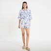 Chemise manches 3/4 blanc femme