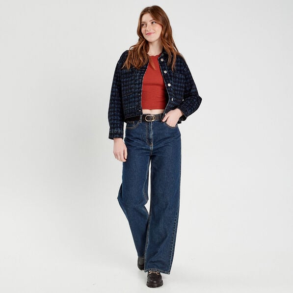 t shirt cropped cotele marron femme T-shirt cropped côtelé marron femme