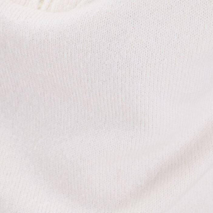Pull débardeur avec col zippé ecru femme