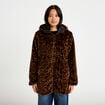 Parka r&eacute;versible 3/4 &agrave; capuche noir femme