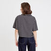 Blouse col V manches courtes noir femme
