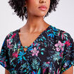 Robe longue &agrave; manches courtes noir femme