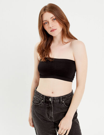 Lot 2 soutiens-gorge bandeau noir femme